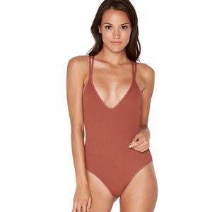 l*space Ridin High Ribbed Dakota One Piece Swimsuit 6 Dusty Rose